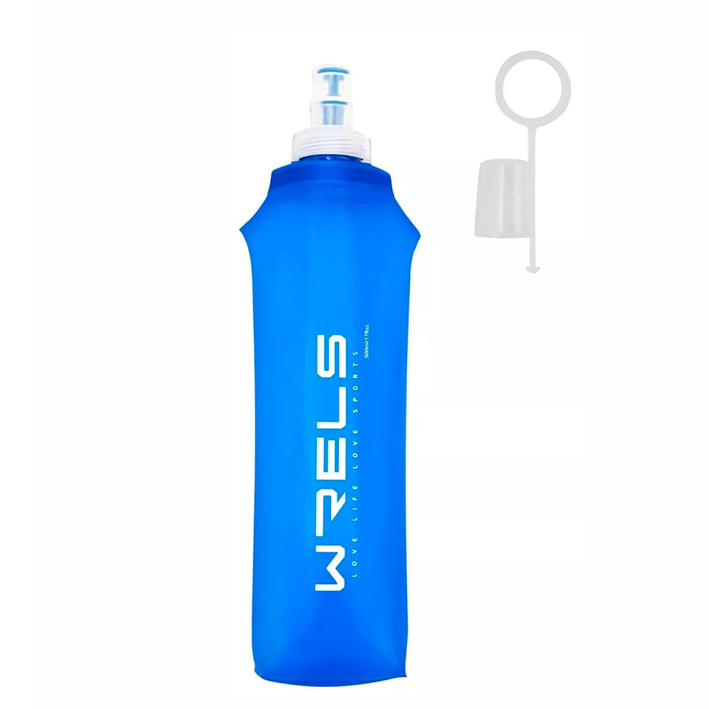 Botella deportiva Flexible WRELS para running o ciclismo Azul