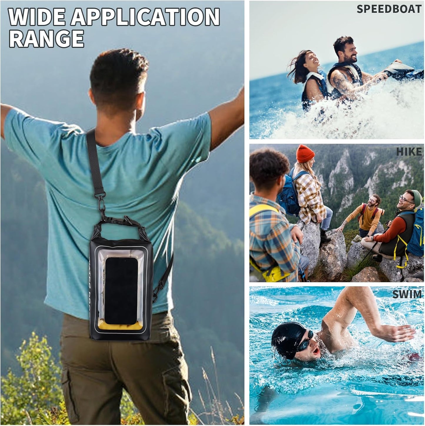 Bolso Acuático protector de Celular capacidad de 2 Lt