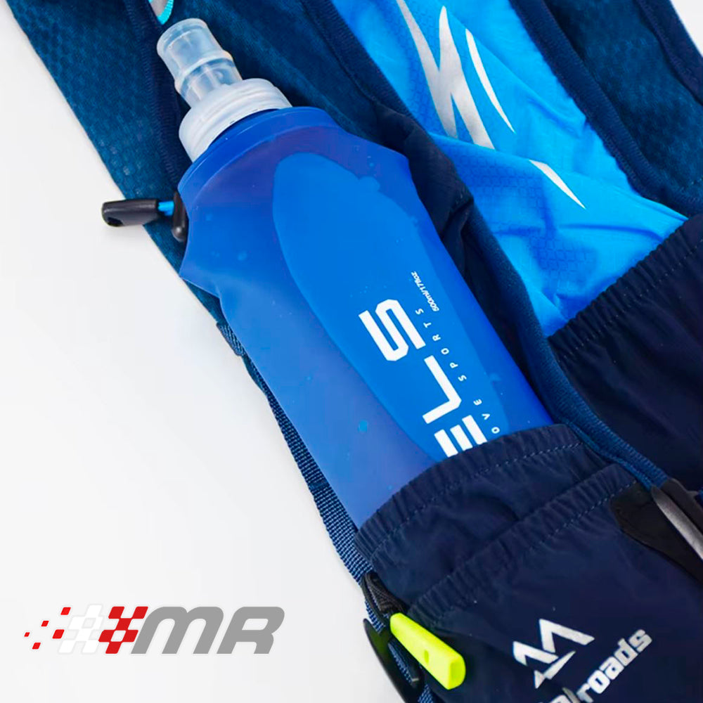 Botella deportiva Flexible WRELS para running o ciclismo Azul