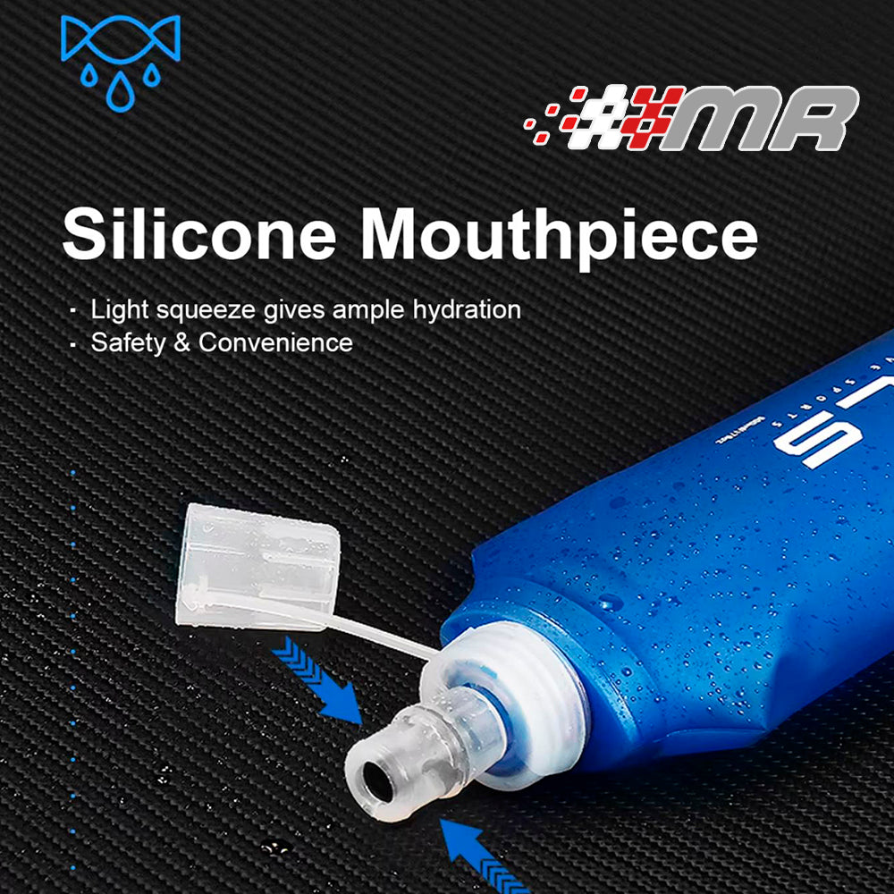 Botella deportiva Flexible WRELS para running o ciclismo Azul