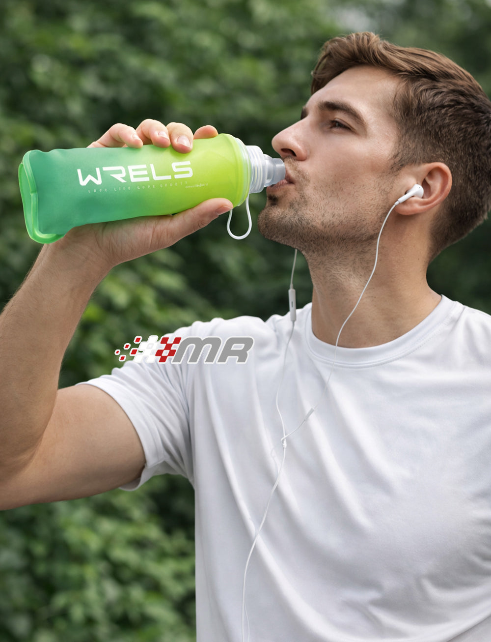 Botella deportiva Flexible WRELS para running o ciclismo Azul