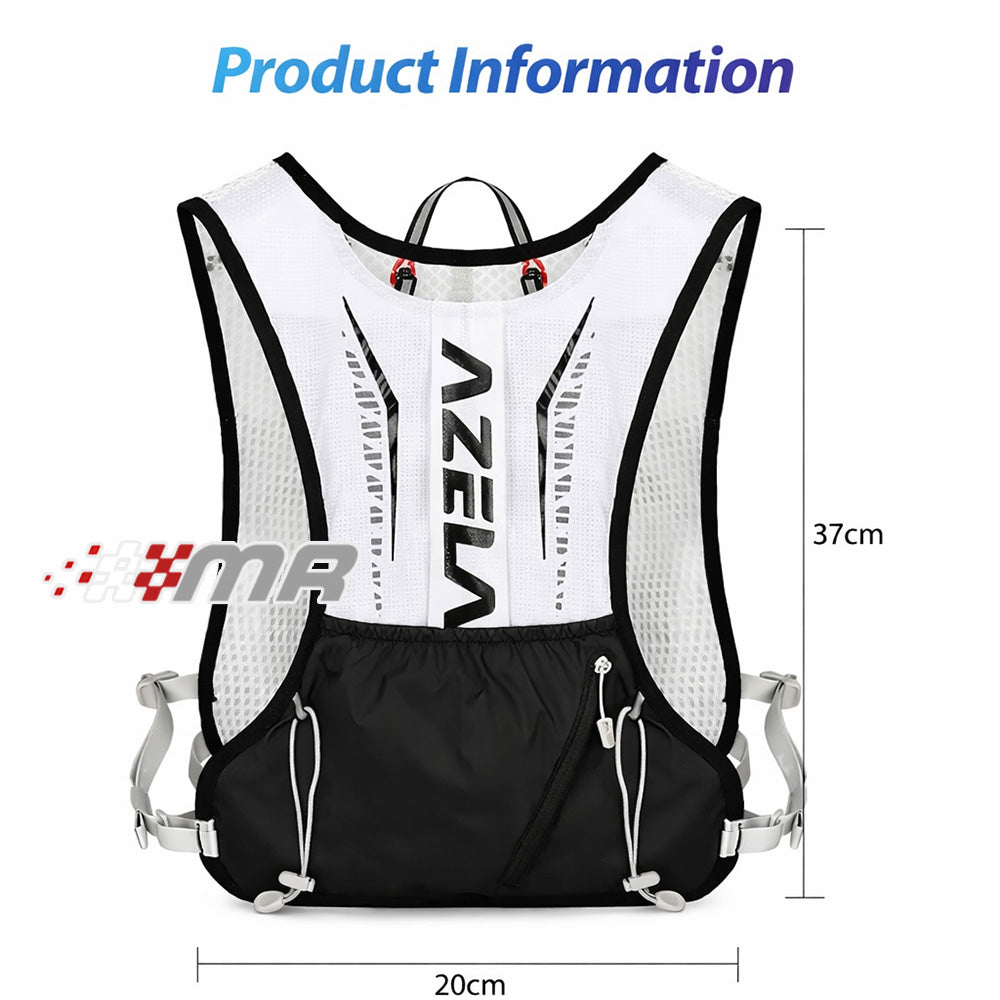 Chaleco De Hidratación Running 5Lt Azela Ultraligero Reflectivo