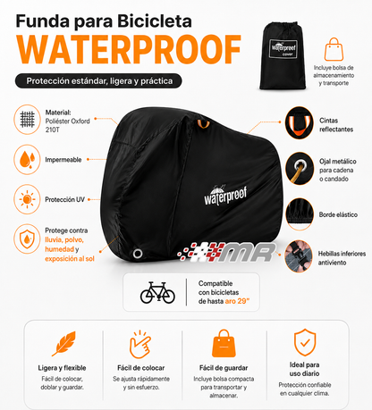 Funda Waterproof Para Bicicleta mtb ruta Oxford 210t
