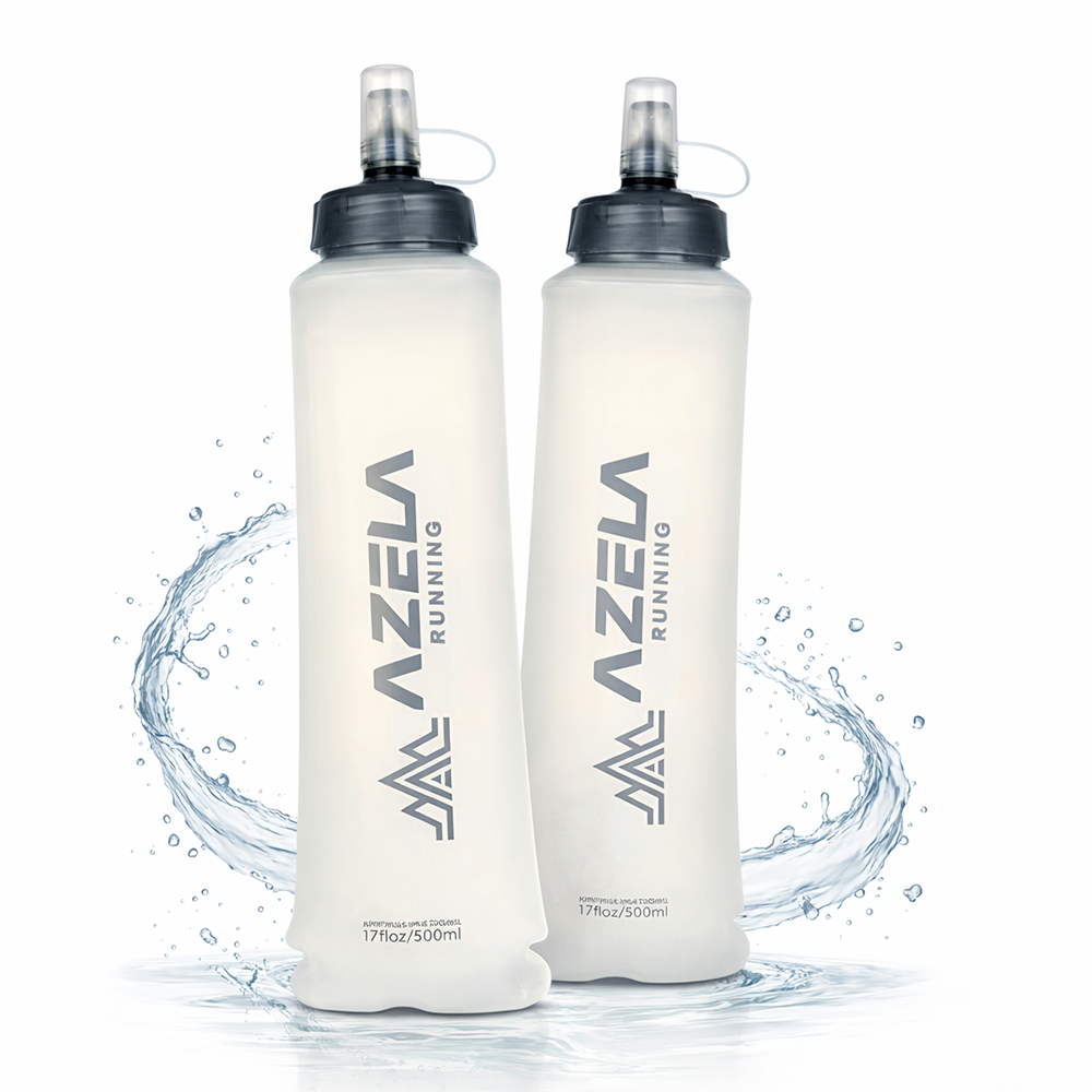 Kit de 2 Botellas deportiva Flexibles para running o ciclismo AZELA
