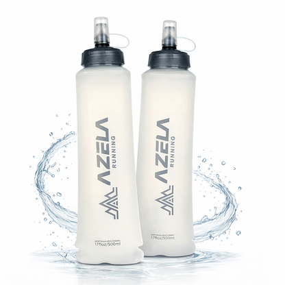 Kit de 2 Botellas deportiva Flexibles para running o ciclismo AZELA