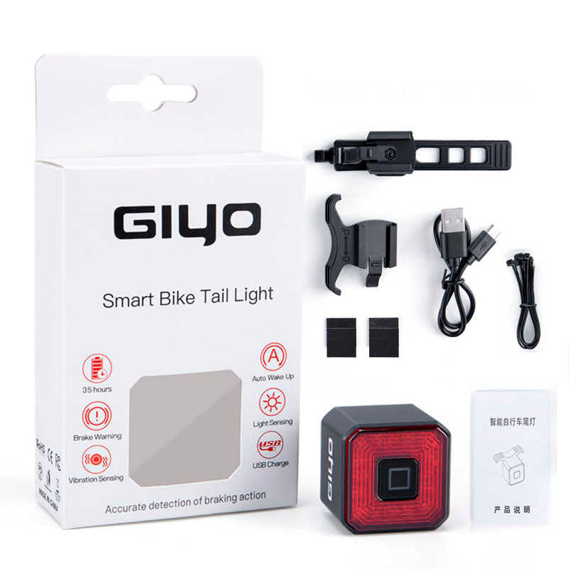 Luz Led Trasera para bicicleta 6 modos carga usb Giyo