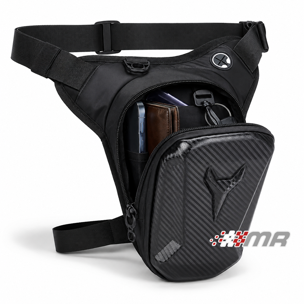 Muslera Para Motociclista Con Tapa Rígida Tipo Diseño Carbon