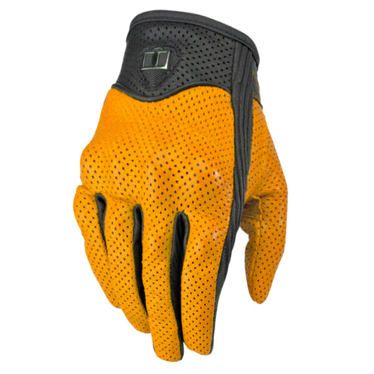 GUANTES DE CUERO PARA MOTO ICON PERSUIT - AMARILLO