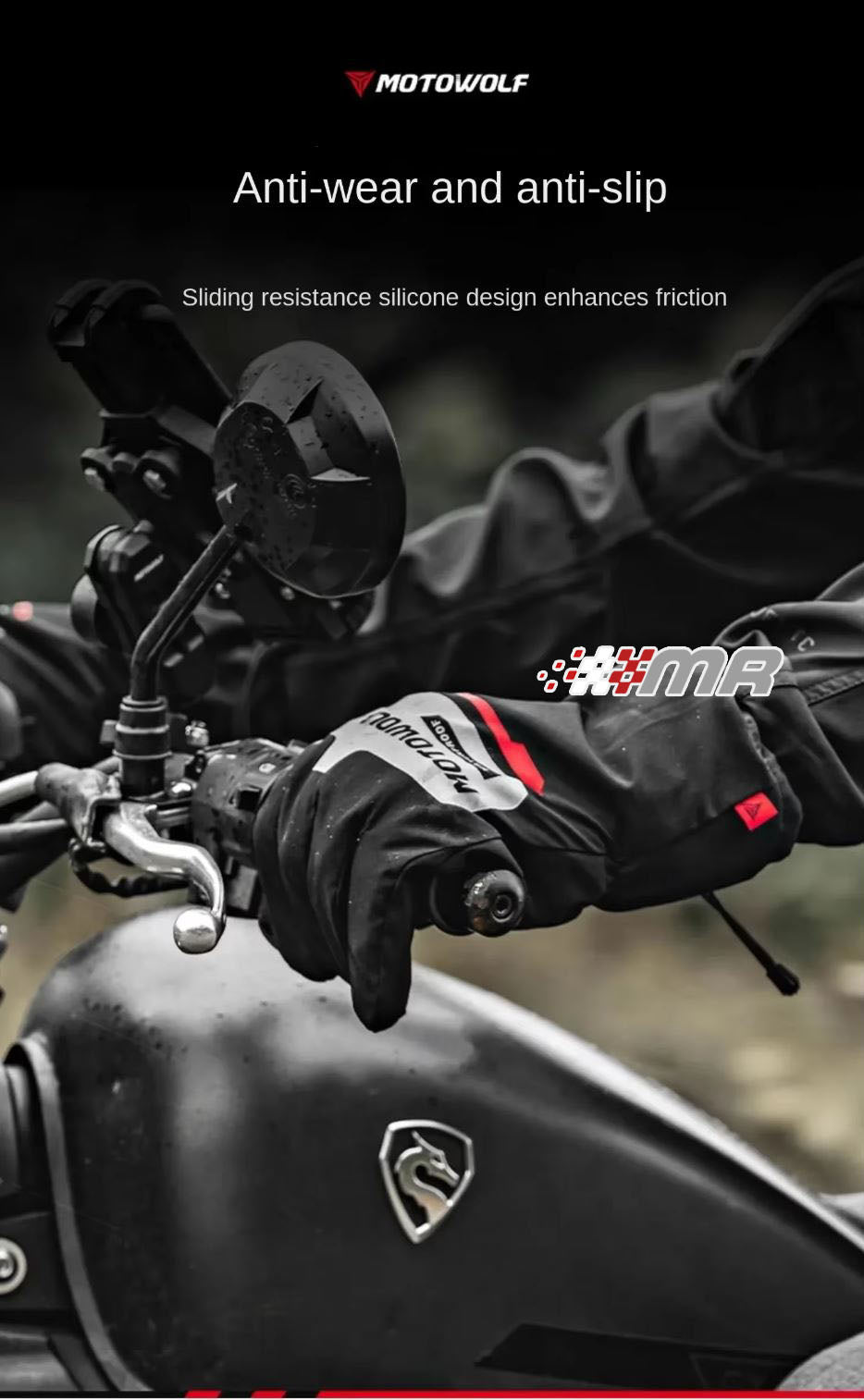 Cubre Guantes Impermeables Tactiles Motowolf Para Moto Talla M/L