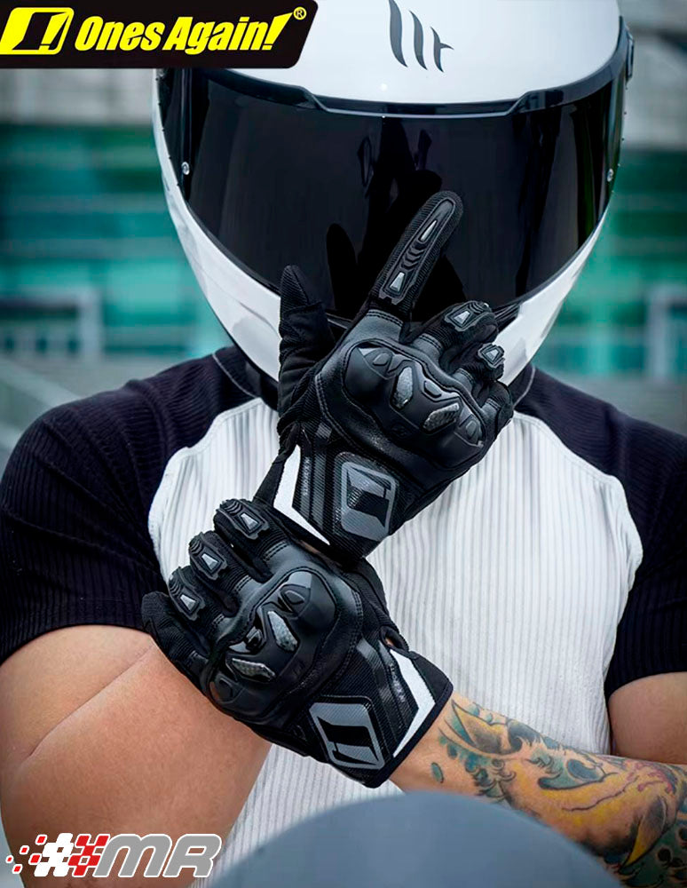 GUANTES PARA MOTO CON PROTECCIONES EN CARBON ONES AGAIN