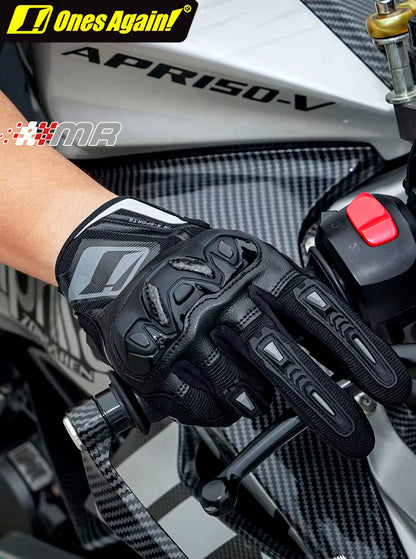 GUANTES PARA MOTO CON PROTECCIONES EN CARBON ONES AGAIN