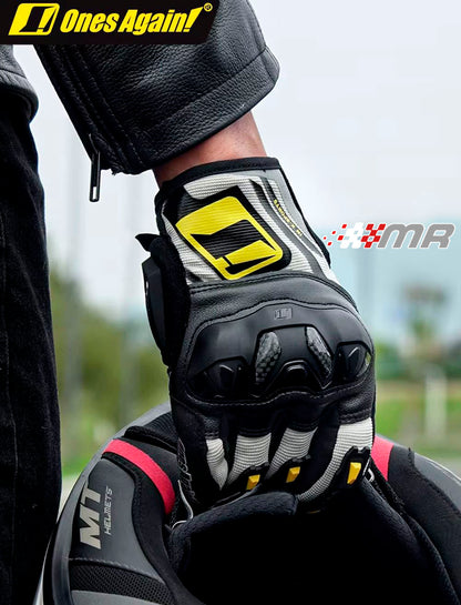 GUANTES PARA MOTO CON PROTECCIONES EN CARBON ONES AGAIN