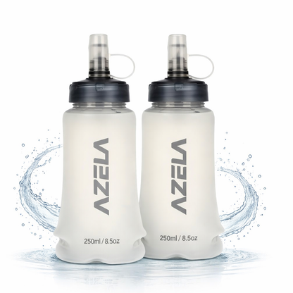 Kit de 2 Botellas deportiva Flexibles para running o ciclismo AZELA