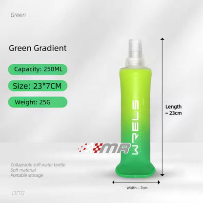 Botella deportiva Flexible WRELS para running o ciclismo Azul