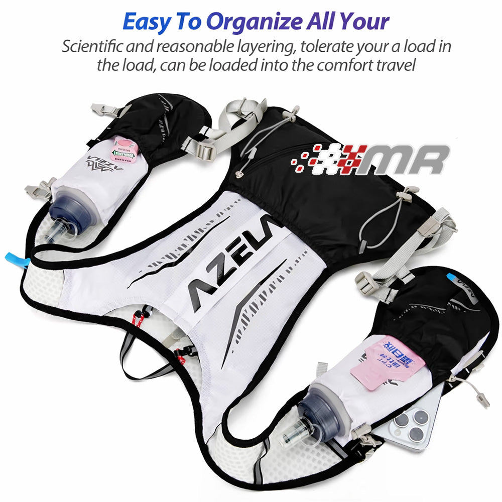 Chaleco De Hidratación Running 5Lt Azela Ultraligero Reflectivo