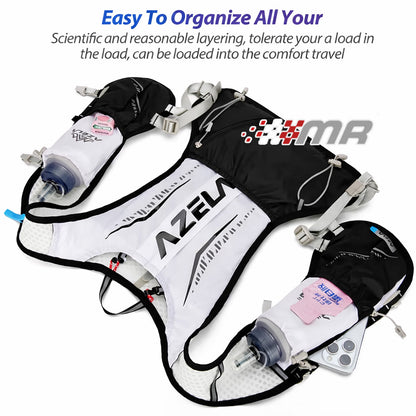 Chaleco De Hidratación Running 5Lt Azela Ultraligero Reflectivo