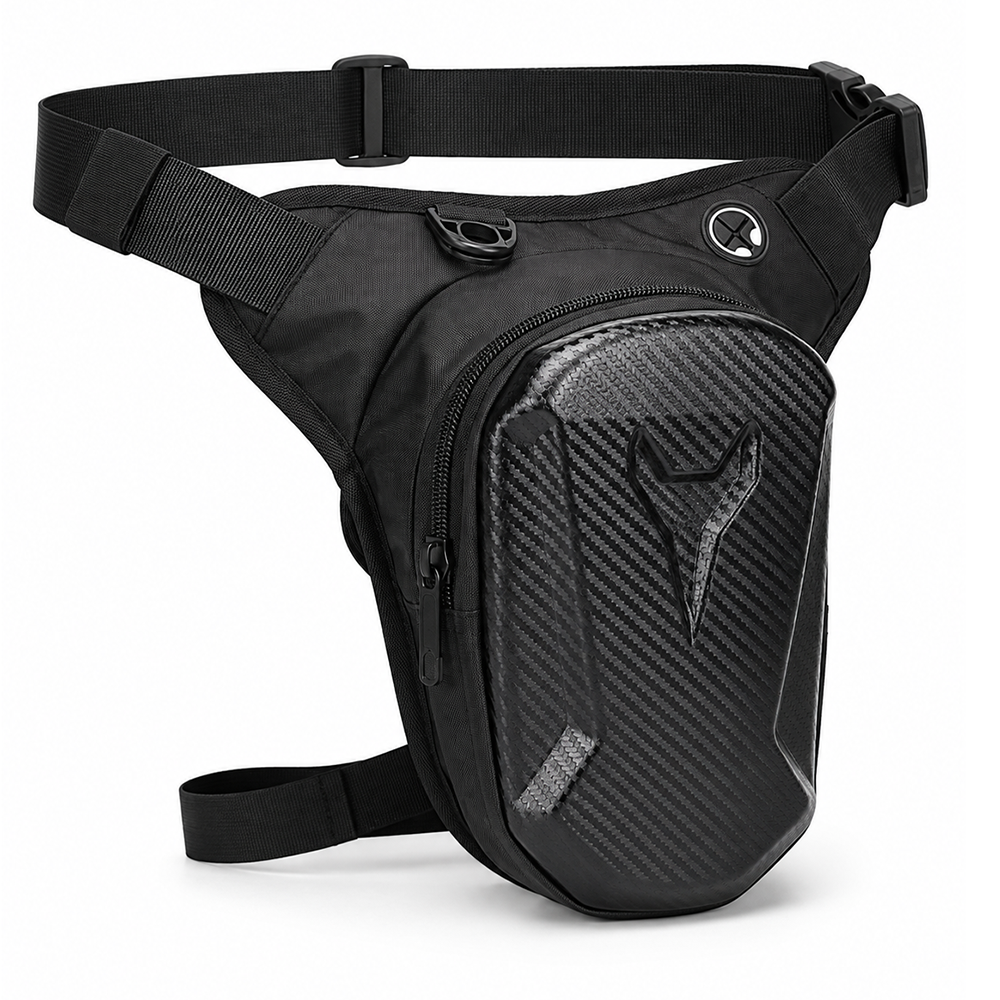 Muslera Para Motociclista Con Tapa Rígida Tipo Diseño Carbon