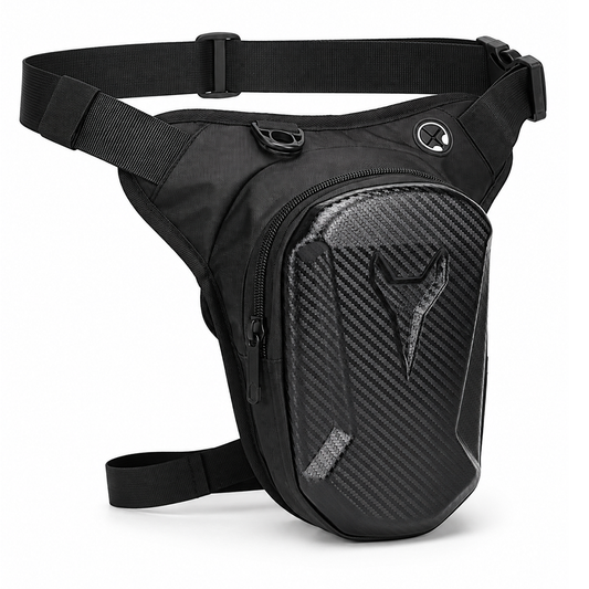 Muslera Para Motociclista Con Tapa Rígida Tipo Diseño Carbon