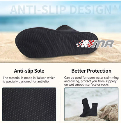 Medias Largas De Neopreno 3mm Para Deporte Acuaticos Antideslizante