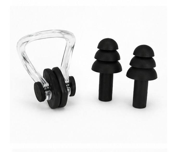 Set Tapones Para Oido + Clip Nariz Natacion