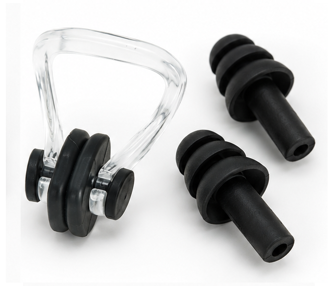 Set Tapones Para Oido + Clip Nariz Natacion