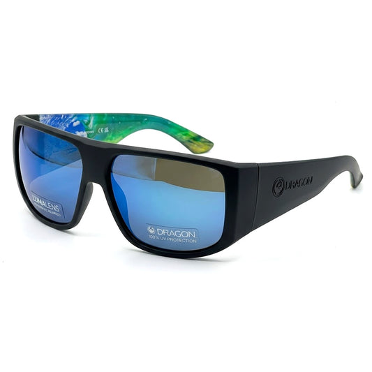 Lentes de sol Dragon Dr Fin Clark Polar Espejo Negro Azul